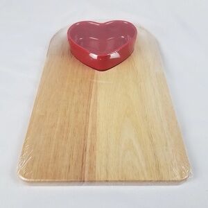 Target Valentine's Wood Serving Tray Heart Shaped Dish